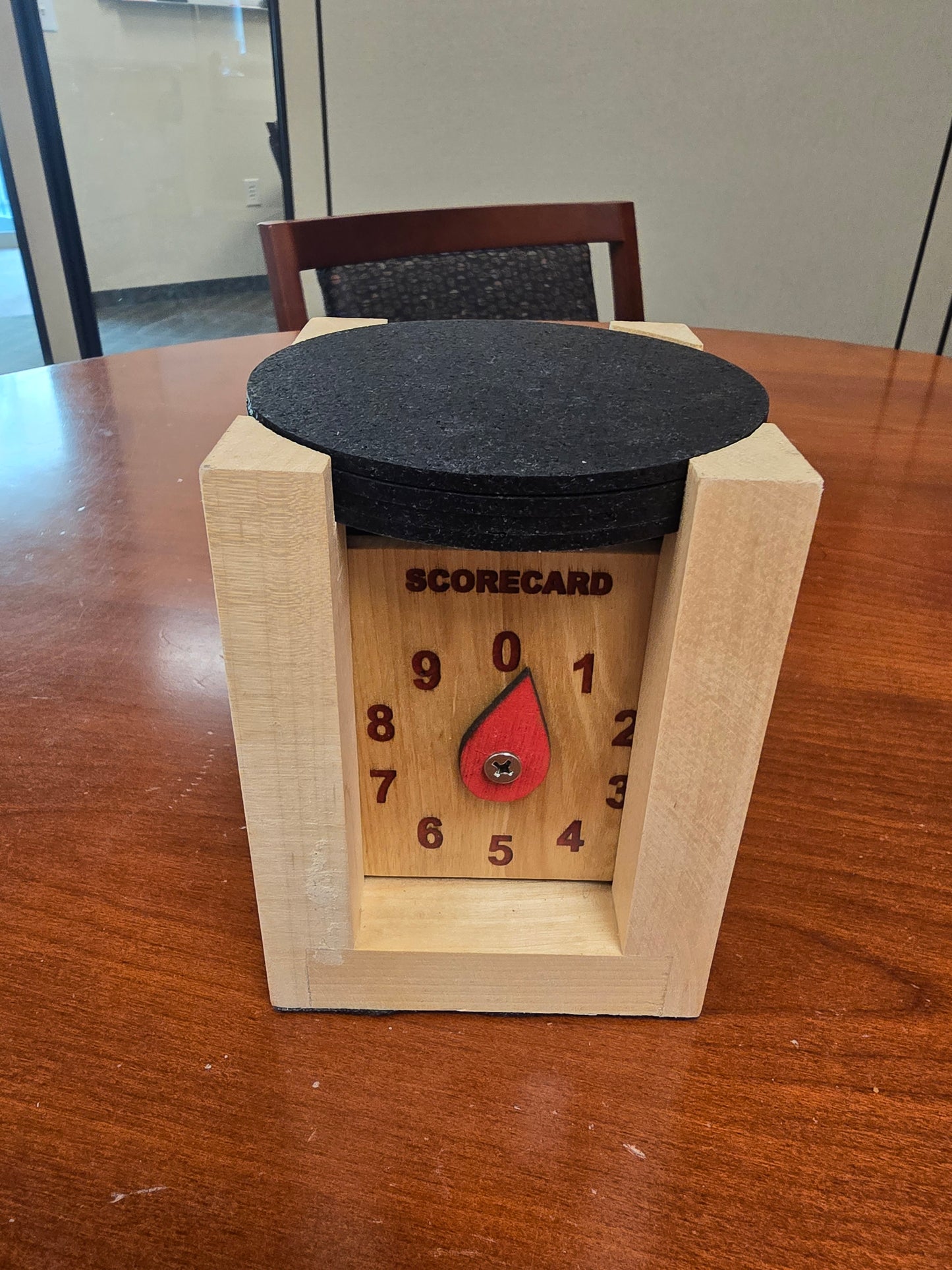 Euchre Scorekeeping Set with Coasters - Hand-crafted using Maple Wood