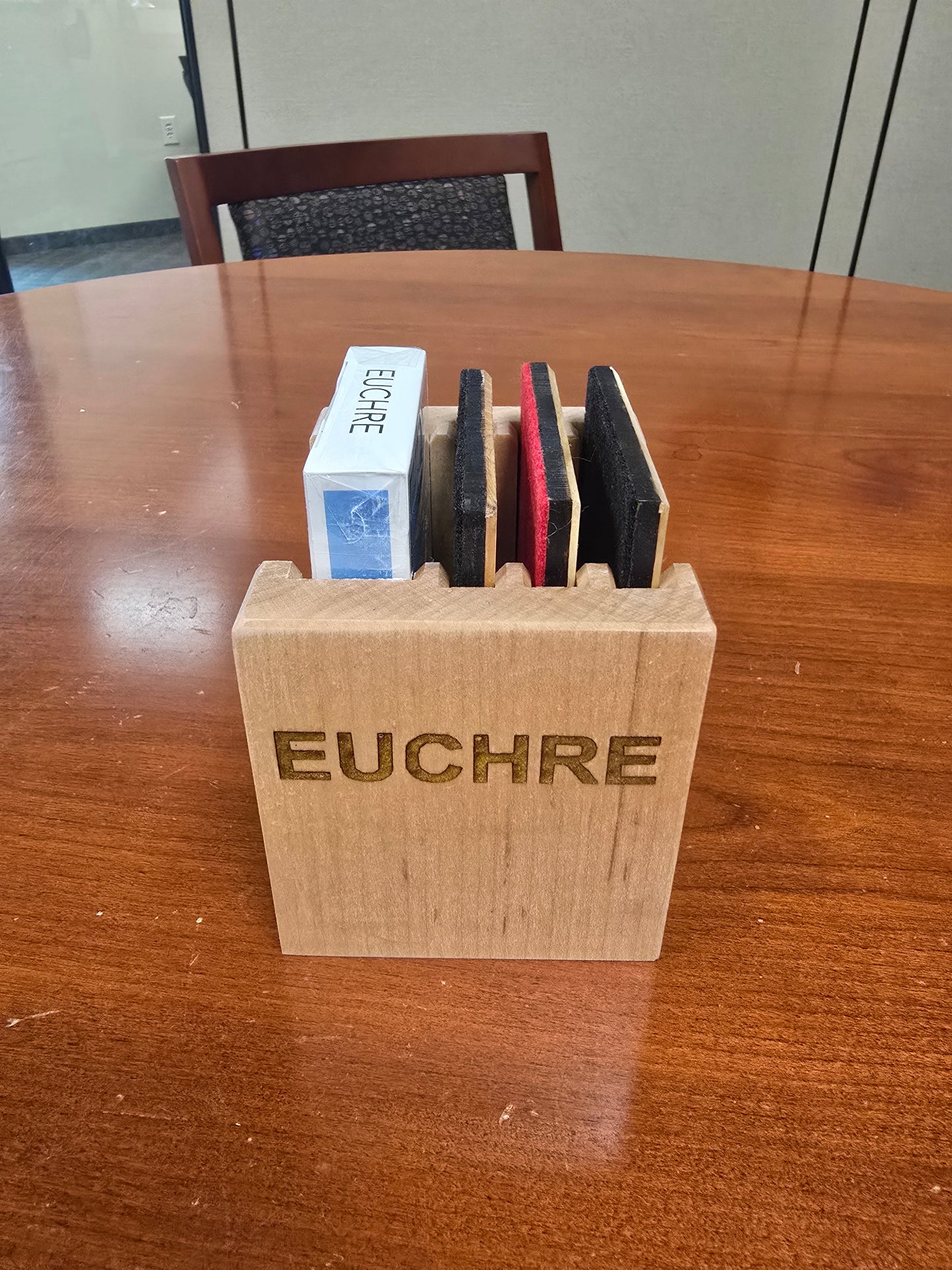 Euchre Scorekeeping Set - Hand-crafted using Maple Wood