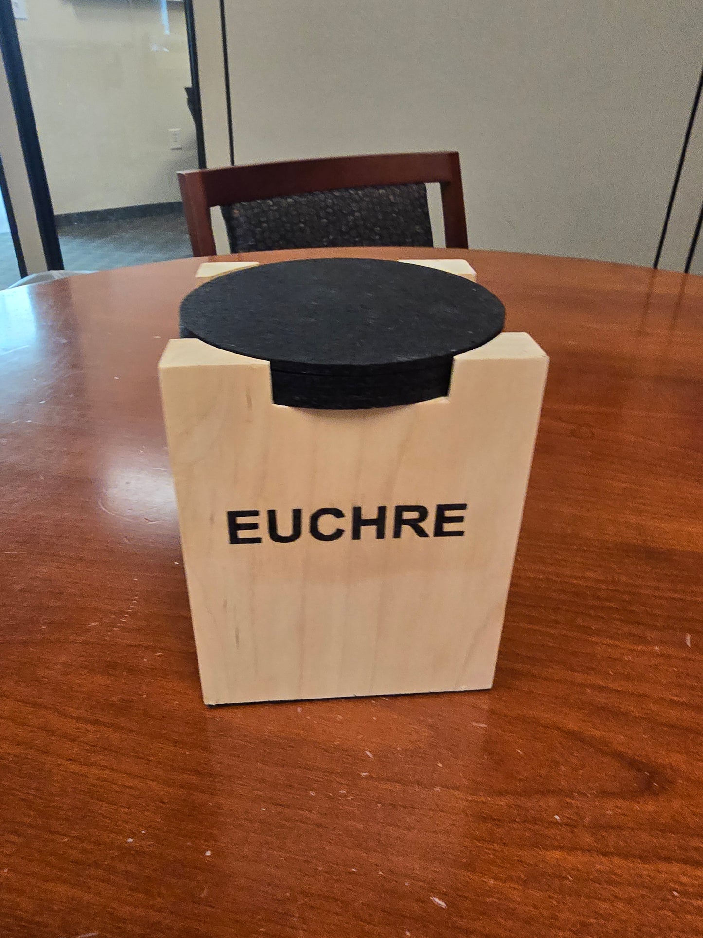 Euchre Scorekeeping Set with Coasters - Hand-crafted using Maple Wood