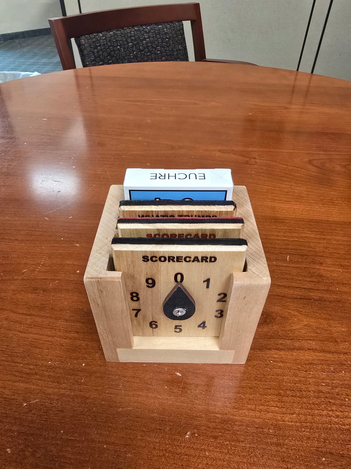 Euchre Scorekeeping Set - Hand-crafted using Maple Wood